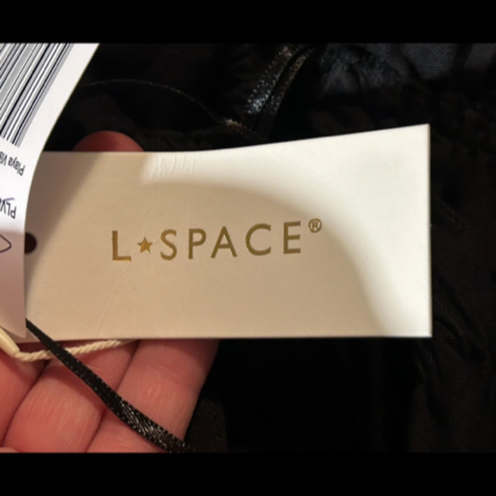 L*Space Playa Vista Open Crossback Linen Blend Midi Dress Black Size M - NWT - Picture 6 of 8